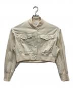 Spick and Spanスピック＆スパン）の古着「コットンニドムショートブルゾン」｜アイボリー