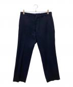COMME des GARCONS HOMMEコムデギャルソン オム）の古着「クロップドウールスラックス」｜ネイビー