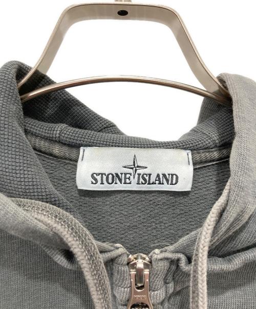 STONE ISLAND（ストーンアイランド）STONE ISLAND (ストーンアイランド) ガーメントダイジップパーカー グレー サイズ:Mの古着・服飾アイテム