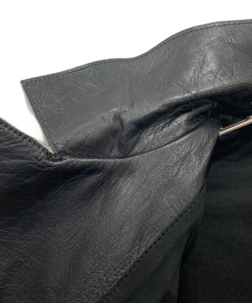 DANIELE ALESSANDRINI（ダニエレアレッサンドリーニ）DANIELE ALESSANDRINI (ダニエレアレッサンドリーニ) レザージャケット ブラック サイズ:50の古着・服飾アイテム