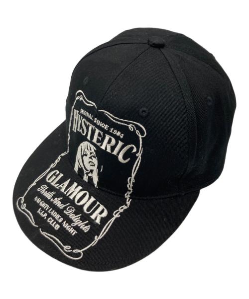 Hysteric Glamour（ヒステリックグラマー）Hysteric Glamour (ヒステリックグラマー) HYS WHISKY刺繍 キャップ ブラック サイズ:Freeの古着・服飾アイテム