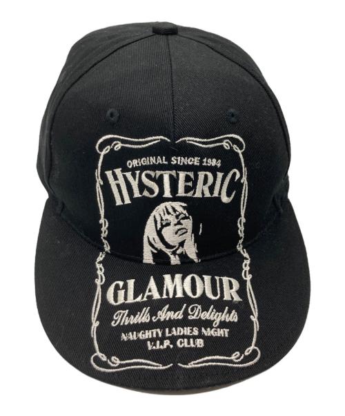 Hysteric Glamour（ヒステリックグラマー）Hysteric Glamour (ヒステリックグラマー) HYS WHISKY刺繍 キャップ ブラック サイズ:Freeの古着・服飾アイテム