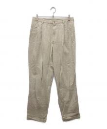 Savane（サヴァーン）の古着「２タックリネンパンツ」｜ベージュ