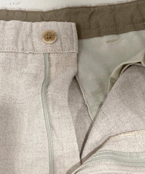 Savane（サヴァーン）Savane (サヴァーン) ２タックリネンパンツ ベージュ サイズ:36の古着・服飾アイテム