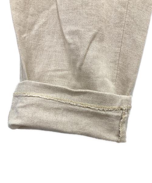 Savane（サヴァーン）Savane (サヴァーン) ２タックリネンパンツ ベージュ サイズ:36の古着・服飾アイテム