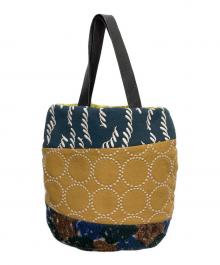 mina perhonen（ミナ ペルホネン）の古着「トートバッグ」｜ネイビー×ホワイト