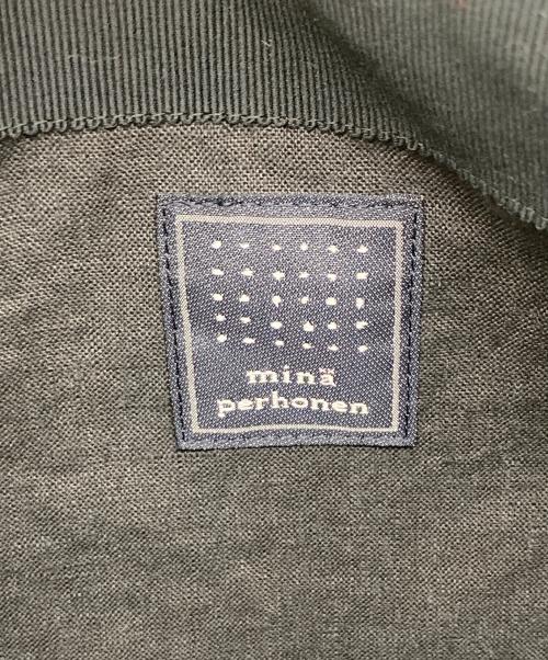mina perhonen（ミナ ペルホネン）mina perhonen (ミナ ペルホネン) トートバッグ ネイビー×ホワイトの古着・服飾アイテム