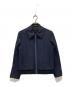 PAUL SMITH（ポールスミス）の古着「モヘヤ混ウール ジップアップ ショートブルゾン」｜ネイビー