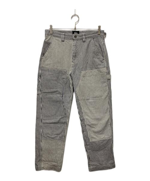 stussy（ステューシー）stussy (ステューシー) ヒッコリーダブルニーパンツ インディゴ サイズ:W30の古着・服飾アイテム