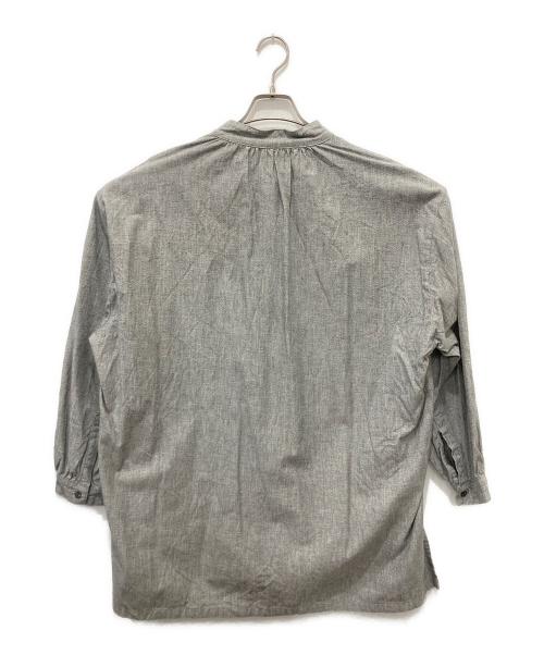 Porter Classic（ポータークラシック）Porter Classic (ポータークラシック) STAND COLLAR LONG SMOCK SHIRT / スタンドカラーロングスモックシャツ グレー サイズ:1の古着・服飾アイテム