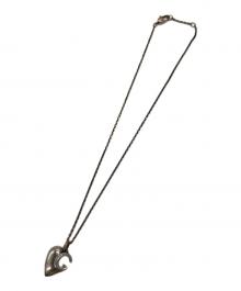 GUCCI（グッチ）の古着「ハートGロゴネックレス」｜シルバー