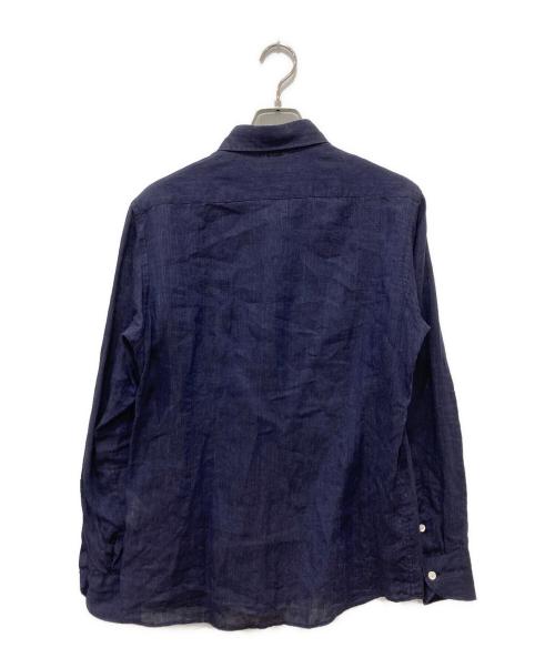 Brilla per il gusto（ブリッラ ペル イルグースト）Brilla per il gusto (ブリッラ ペル イルグースト) リネン カッタウェイ ワイドカラーシャツ ネイビー サイズ:Sの古着・服飾アイテム