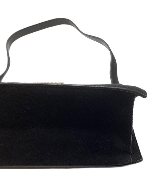 GUCCI（グッチ）GUCCI (グッチ) スエードハンドバッグ ブラック サイズ:実寸サイズをご参照くださいの古着・服飾アイテム