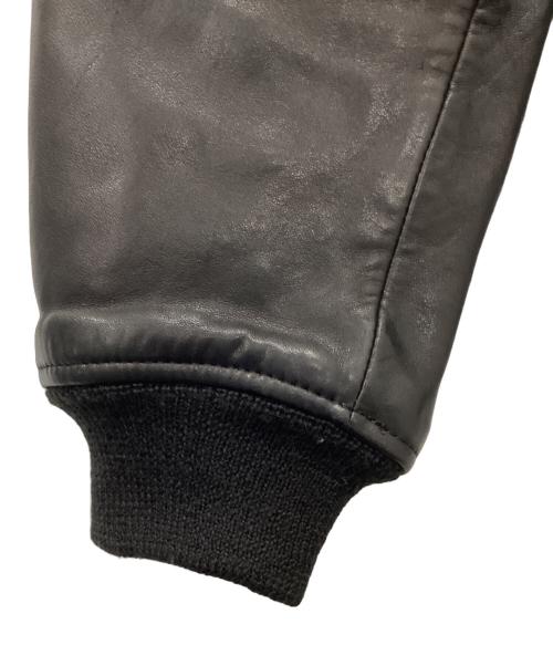 A BATHING APE（ア ベイシング エイプ）A BATHING APE (ア ベイシング エイプ) フーデッドカウレザージャケット/スノボジャケット ブラック サイズ:Mの古着・服飾アイテム