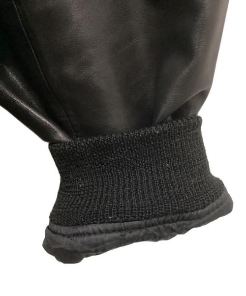 A BATHING APE（ア ベイシング エイプ）A BATHING APE (ア ベイシング エイプ) フーデッドカウレザージャケット/スノボジャケット ブラック サイズ:Mの古着・服飾アイテム