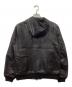 A BATHING APE (ア ベイシング エイプ) フーデッドカウレザージャケット/スノボジャケット ブラック サイズ:M：35000円