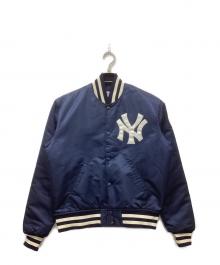 STARTER（スターター）の古着「スタジャン / 90s 中綿 スタジャン」｜ネイビー×ホワイト