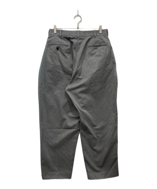 N.HOOLYWOOD（エヌ ハリウッド）N.HOOLYWOOD (エヌ ハリウッド) ポリコットン ツイル ワイド スラックス グレー サイズ:40の古着・服飾アイテム