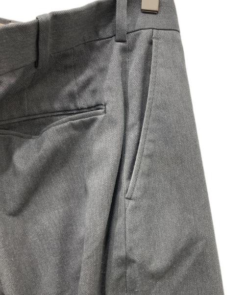 N.HOOLYWOOD（エヌ ハリウッド）N.HOOLYWOOD (エヌ ハリウッド) ポリコットン ツイル ワイド スラックス グレー サイズ:40の古着・服飾アイテム