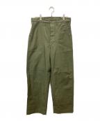 WORKERSワーカーズ）の古着「Reversed Sateen ベイカーパンツ」｜カーキ