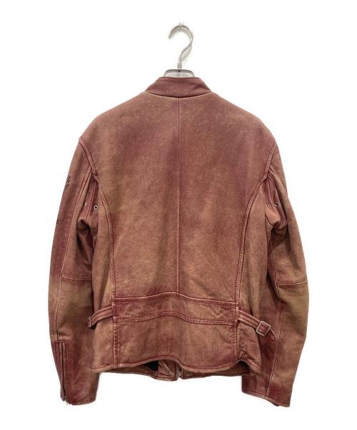 AVIREX（アヴィレックス）AVIREX (アヴィレックス) シングルライダースジャケット / レザージャケット / カウレザージャケット レッド サイズ:Mの古着・服飾アイテム