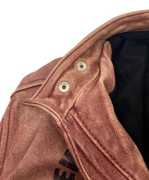 AVIREX（アヴィレックス）AVIREX (アヴィレックス) シングルライダースジャケット / レザージャケット / カウレザージャケット レッド サイズ:Mの古着・服飾アイテム