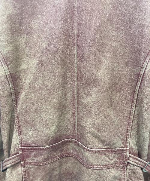 AVIREX（アヴィレックス）AVIREX (アヴィレックス) シングルライダースジャケット / レザージャケット / カウレザージャケット レッド サイズ:Mの古着・服飾アイテム