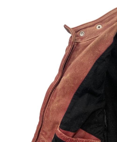 AVIREX（アヴィレックス）AVIREX (アヴィレックス) シングルライダースジャケット / レザージャケット / カウレザージャケット レッド サイズ:Mの古着・服飾アイテム