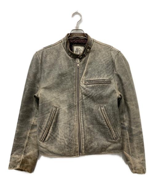 RYAN（ライアン）RYAN (ライアン) カウレザージャケット / カウレザーシングルライダースジャケット ブラック サイズ:Mの古着・服飾アイテム