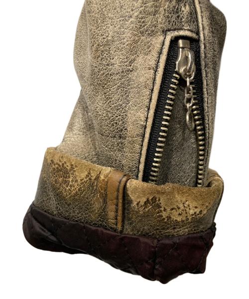 RYAN（ライアン）RYAN (ライアン) カウレザージャケット / カウレザーシングルライダースジャケット ブラック サイズ:Mの古着・服飾アイテム