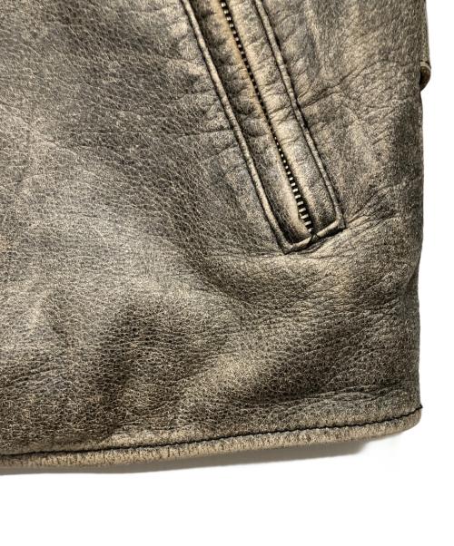 RYAN（ライアン）RYAN (ライアン) カウレザージャケット / カウレザーシングルライダースジャケット ブラック サイズ:Mの古着・服飾アイテム