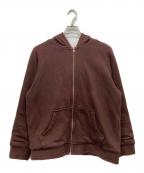 stussyステューシー）の古着「ダブルフェイスジップパーカー」｜ブラウン