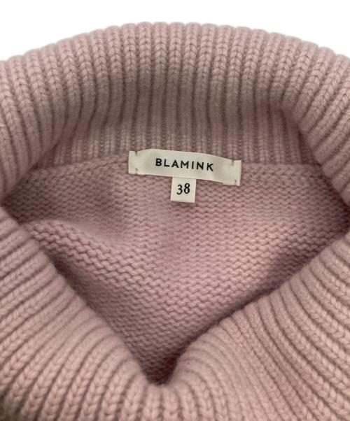 BLAMINK（ブラミンク）BLAMINK (ブラミンク) ウール カシミアブレンド タートルニットセーター ピンク サイズ:38の古着・服飾アイテム