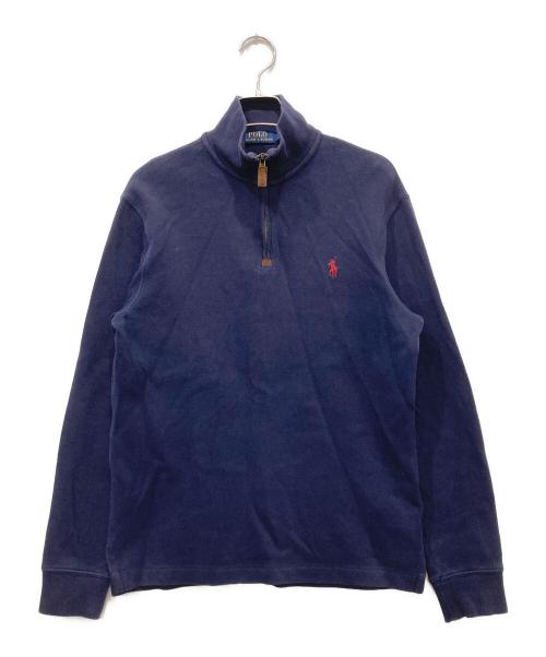 POLO RALPH LAUREN（ポロ・ラルフローレン）POLO RALPH LAUREN (ポロ・ラルフローレン) ハーフジップスウェット ネイビー サイズ:ＸＳの古着・服飾アイテム