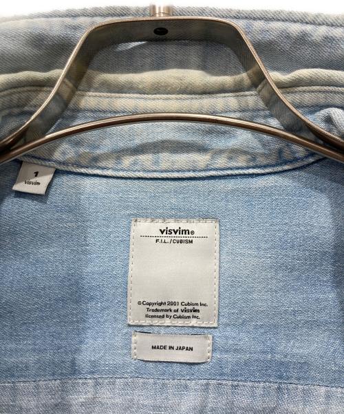 VISVIM（ビズビム）VISVIM (ビズビム) ユーズド加工 デニム ウエスタンシャツ インディゴ サイズ:1の古着・服飾アイテム