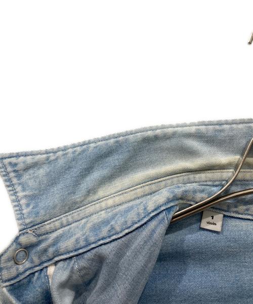 VISVIM（ビズビム）VISVIM (ビズビム) ユーズド加工 デニム ウエスタンシャツ インディゴ サイズ:1の古着・服飾アイテム