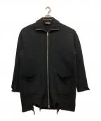 DIESELディーゼル）の古着「デストロイ加工ジップアップロングニットジャケット」｜ブラック