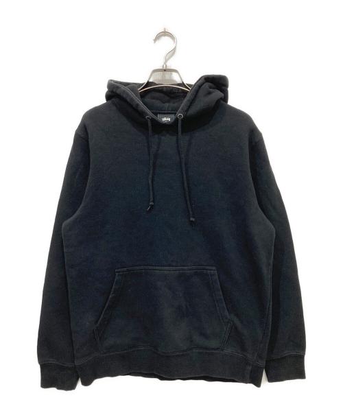 stussy（ステューシー）stussy (ステューシー) フードロゴ刺繍パーカー ブラック サイズ:Sの古着・服飾アイテム