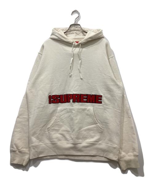 SUPREME（シュプリーム）SUPREME (シュプリーム) 19SS Blockbuster Hooded Sweatshirt / 19SS ブロックバスター スウェット プルオーバー パーカー アイボリー サイズ:Lの古着・服飾アイテム