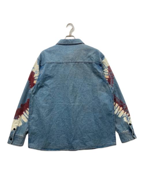 CHALLENGER（チャレンジャー）CHALLENGER (チャレンジャー) TIE DYE SLEEVE DENIM SHIRT/L / デニムシャツ インディゴ サイズ:XLの古着・服飾アイテム