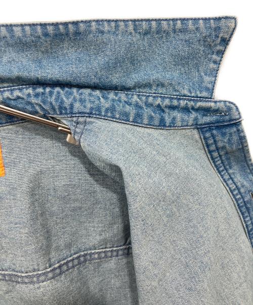 CHALLENGER（チャレンジャー）CHALLENGER (チャレンジャー) TIE DYE SLEEVE DENIM SHIRT/L / デニムシャツ インディゴ サイズ:XLの古着・服飾アイテム