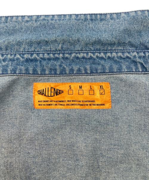 CHALLENGER（チャレンジャー）CHALLENGER (チャレンジャー) TIE DYE SLEEVE DENIM SHIRT/L / デニムシャツ インディゴ サイズ:XLの古着・服飾アイテム