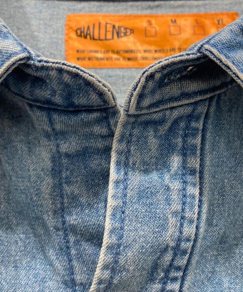 CHALLENGER（チャレンジャー）CHALLENGER (チャレンジャー) TIE DYE SLEEVE DENIM SHIRT/L / デニムシャツ インディゴ サイズ:XLの古着・服飾アイテム