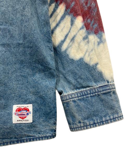 CHALLENGER（チャレンジャー）CHALLENGER (チャレンジャー) TIE DYE SLEEVE DENIM SHIRT/L / デニムシャツ インディゴ サイズ:XLの古着・服飾アイテム