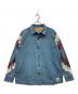 CHALLENGER（チャレンジャー）の古着「TIE DYE SLEEVE DENIM SHIRT/L / デニムシャツ」｜インディゴ