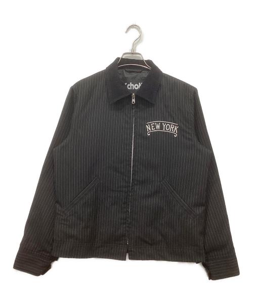 Schott（ショット）Schott (ショット) ストライプワークジャケット ブラック サイズ:Sの古着・服飾アイテム