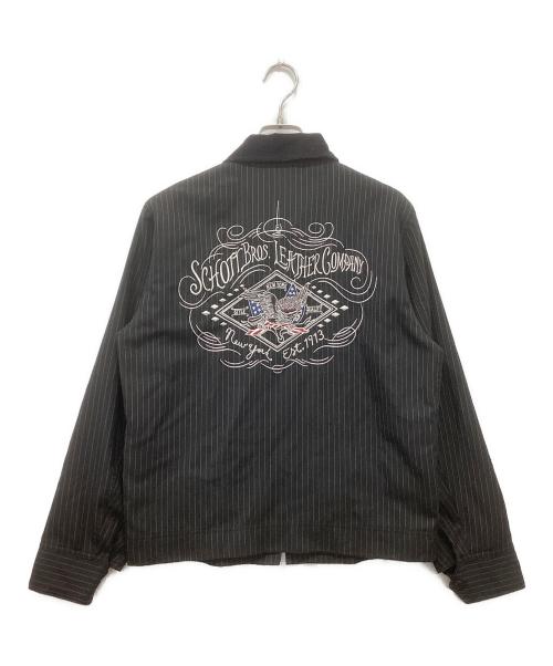 Schott（ショット）Schott (ショット) ストライプワークジャケット ブラック サイズ:Sの古着・服飾アイテム