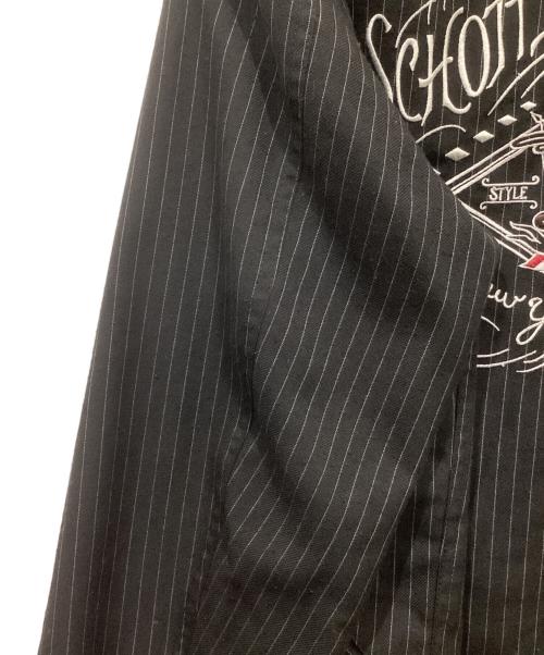 Schott（ショット）Schott (ショット) ストライプワークジャケット ブラック サイズ:Sの古着・服飾アイテム