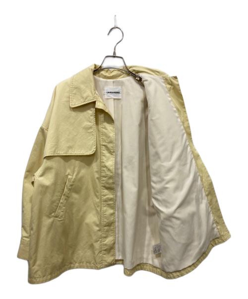 CAVEZA ROSSO（カベサ ロッソ）CAVEZA ROSSO (カベサ ロッソ) ステンカラータックスリーブブルゾン イエロー サイズ:Freeの古着・服飾アイテム