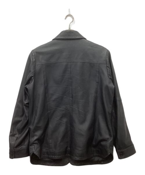 EMMETI（エンメティ）EMMETI (エンメティ) ラムレザージャケット ブラック サイズ:Lの古着・服飾アイテム